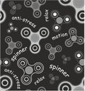 Spinner seamless pattern Royalty Free Stock Photo