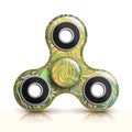 Spinner Toy Vector. Bright Plastic Fidgeting Hand Toy For Stress Relief And Improvement Of Attention Span. Stress And Anxiety Reli