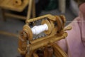 Spinner working sewing Royalty Free Stock Photo