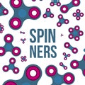 Spinners, set of toys on a white background.