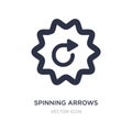 spinning arrows icon on white background. Simple element illustration from UI concept Royalty Free Stock Photo