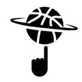 Spinning Basketball With Finger Icon Vector Royalty Free Stock Photo