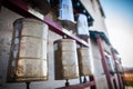 Buddhist prayer drums Royalty Free Stock Photo