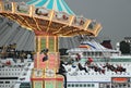 Spinning Carousel before cruise-ship Royalty Free Stock Photo