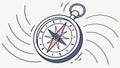 Spinning Compass, Lost Direction, vector design Generative AI Royalty Free Stock Photo
