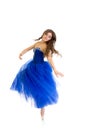 Spinning dancer girl isolated Royalty Free Stock Photo