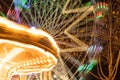 Spinning ferris wheel in motion Royalty Free Stock Photo