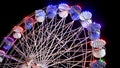 Spinning ferris wheel in motion Royalty Free Stock Photo