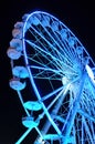 Spinning ferris wheel at night light Royalty Free Stock Photo