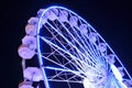Spinning ferris wheel at night light Royalty Free Stock Photo