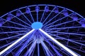 Spinning ferris wheel at night light Royalty Free Stock Photo