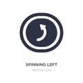 spinning left arrow icon on white background. Simple element illustration from UI concept Royalty Free Stock Photo