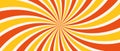 Spinning radial lines background. Orange red curved sunburst wallpaper. Abstract warped sun rays and beams comic texture Royalty Free Stock Photo