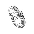 spinning reel isometric icon vector illustration Royalty Free Stock Photo