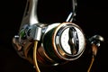 Spinning rod, reel, fishing line Royalty Free Stock Photo