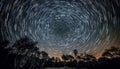 Spinning star trail turns night sky into abstract mystery