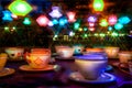 Spinning Tea Cups Disneyland Nighttime
