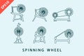 Spinning wheel design illustration template vector icon flat template Royalty Free Stock Photo