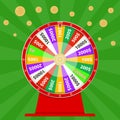 Spinning wheel of fortune, win money, try your luck Royalty Free Stock Photo