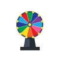 Spinning wheel isolated on white background. Wheel of fortune.