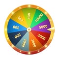 Spinning wheel with prizes. Game roulette. Vector illustration isolate Royalty Free Stock Photo