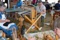 Spinning Wool at the Kingston Sheepdog Trials Royalty Free Stock Photo
