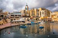 Spinola Bay and Portomaso Tower in Saint Julian, Malta