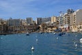 Spinola Bay in the Town St. Julians on the Island Malta