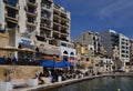 Spinola Bay in the Town St. Julians on the Island Malta