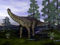 Spinophorosaurus dinosaur - 3D render Royalty Free Stock Photo