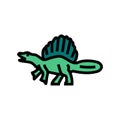 spinosaurus dinosaur animal color icon vector illustration