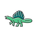 spinosaurus dinosaur animal color icon vector illustration