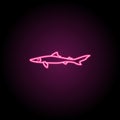 Spiny dogfish neon icon. Simple thin line, outline vector of fish icons for ui and ux, website or mobile application