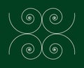 Equiangular Spiral Ornament Green Abstract Royalty Free Stock Photo