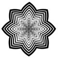 Spiral Abstract Pattern Design, Floral Star