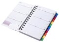 Spiral agenda with color tabs Royalty Free Stock Photo