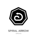 spiral arrow icon in trendy design style. spiral arrow icon isolated on white background. spiral arrow vector icon simple and Royalty Free Stock Photo