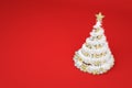 Spiral artificial Christmas tree 3d color illustration