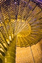 Spiral Barnegat Lighthouse stairs looking up. Royalty Free Stock Photo