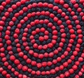 Spiral of berry. Raspberry and mulberry Royalty Free Stock Photo