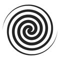 Spiral black icon, geometric twirl and rotation