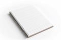 Spiral bound note pad with lined paper, mock up style