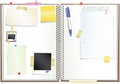 Spiral bound paper sketchpad Royalty Free Stock Photo