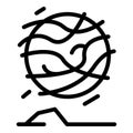Spiral bush icon outline vector. Tumbleweed ball