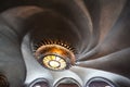 Spiral at the Ceiling Casa Batlo Barcelona Spain Royalty Free Stock Photo