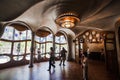 Spiral at the Ceiling Casa Batlo Barcelona Spain Royalty Free Stock Photo