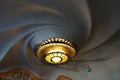 Spiral Ceiling and Light Fixture at Casa Batllo