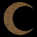 Spiral Celtic Moon