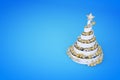 Spiral Christmas tree 3d color illustration