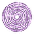 Spiral circle element. Concentric wave pattern. Rotation Vector shape. Violet yellow detail. Royalty Free Stock Photo